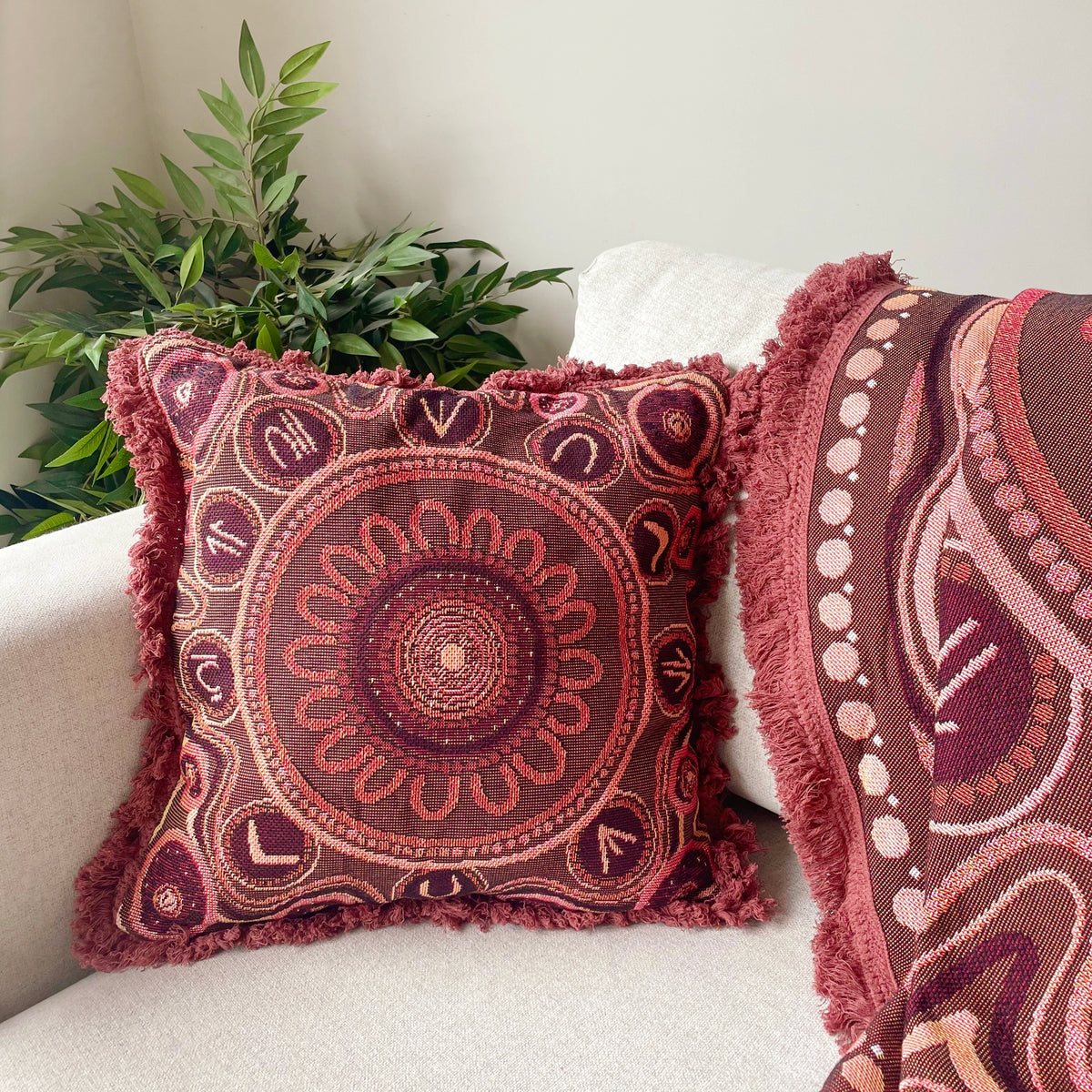 Yarning Circle Cushion Cover — in classroom use