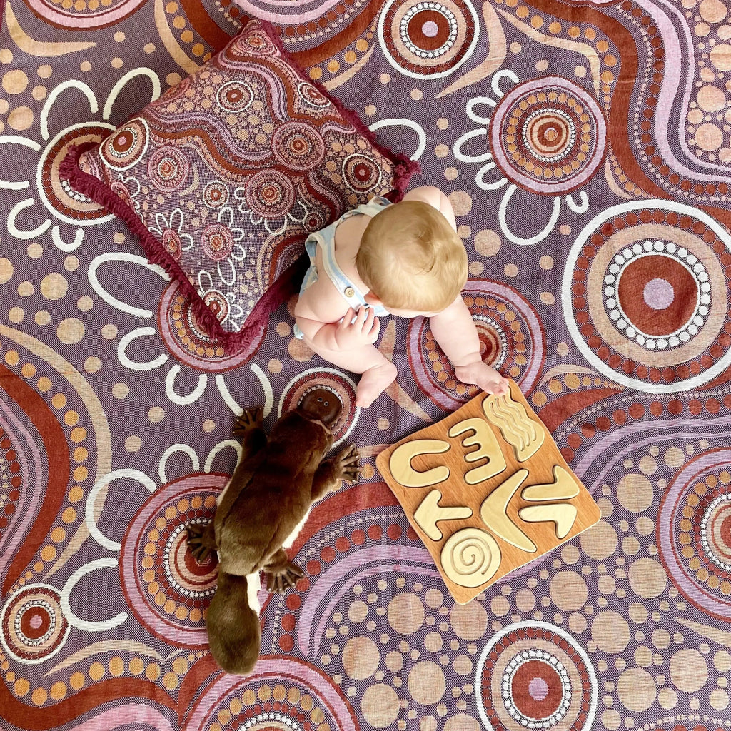 Aboriginal Symbols Toddler Puzzle — puzzle in classroom use