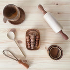 Bardi Grubs Handcarved — Australian handcarved wooden bardi grubs for Indigenous bush tucker classroom play