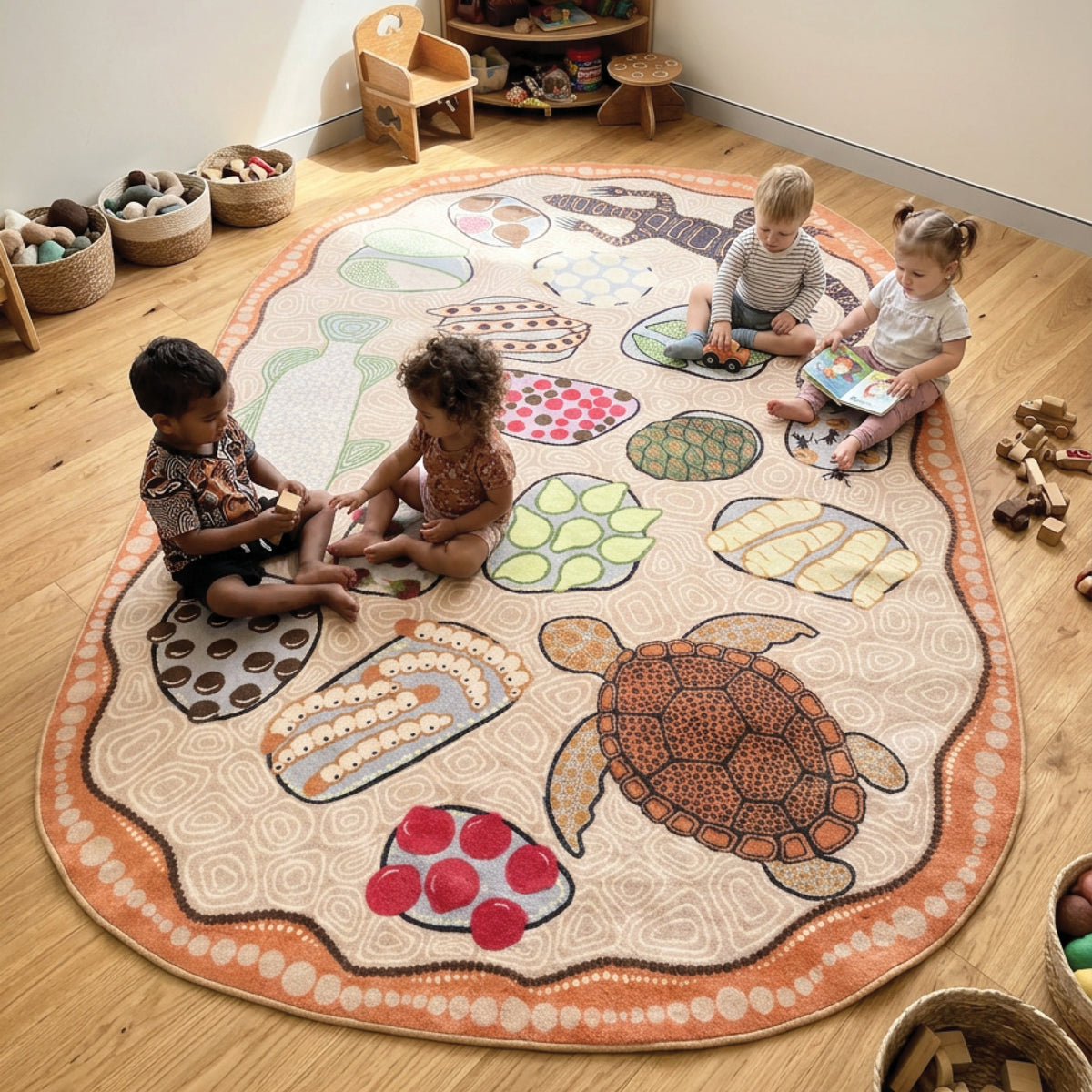 Coolamon Classroom Carpet — pattern detail