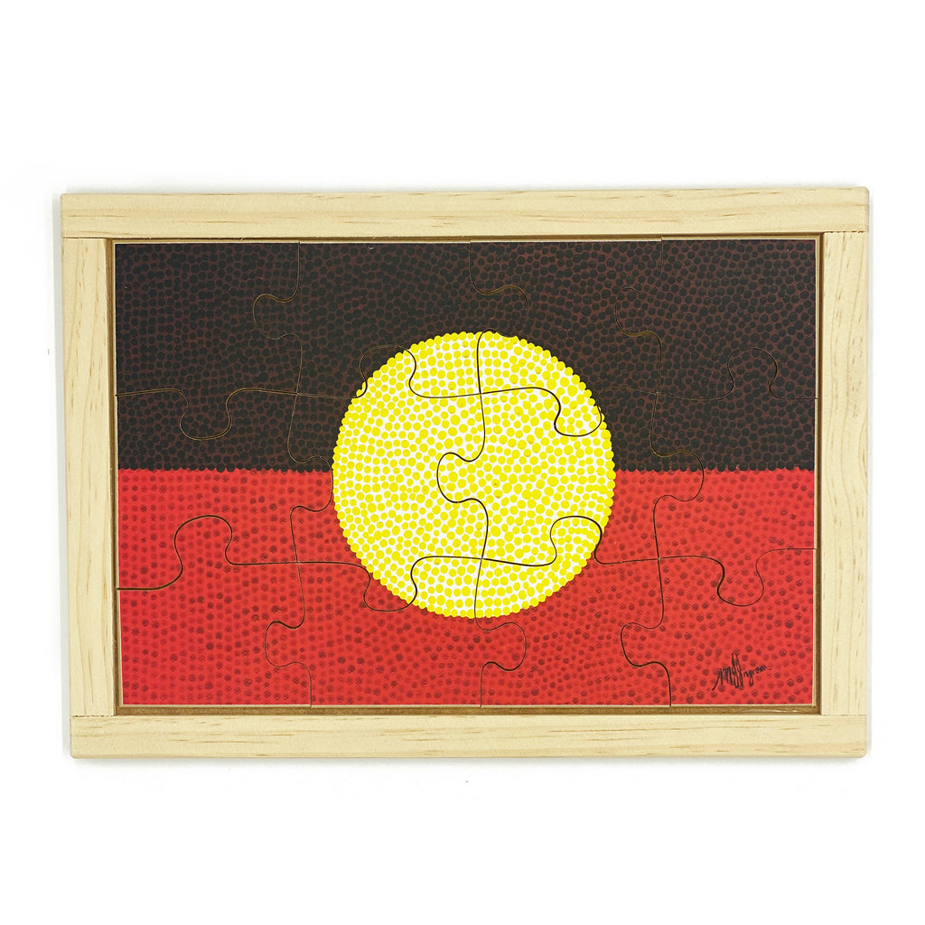 Australia Indigenous Flags Puzzles Set — in classroom use