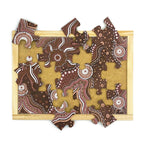 Aboriginal Art Earth Dreaming Puzzle Set of 4 — Bush Dreaming puzzle in set