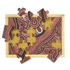 Aboriginal Art Earth Dreaming Puzzle Set of 4 — Desert Dreaming puzzle in set