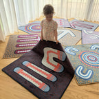 Indigenous Symbols Rug Squares — detail view