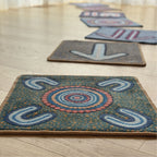 Indigenous Symbols Rug Squares — in classroom use
