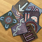 Indigenous Symbols Rug Squares — pattern detail