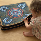 Indigenous Symbols Rug Squares — reverse view