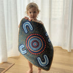 Indigenous Symbols Rug Squares — lifestyle photo