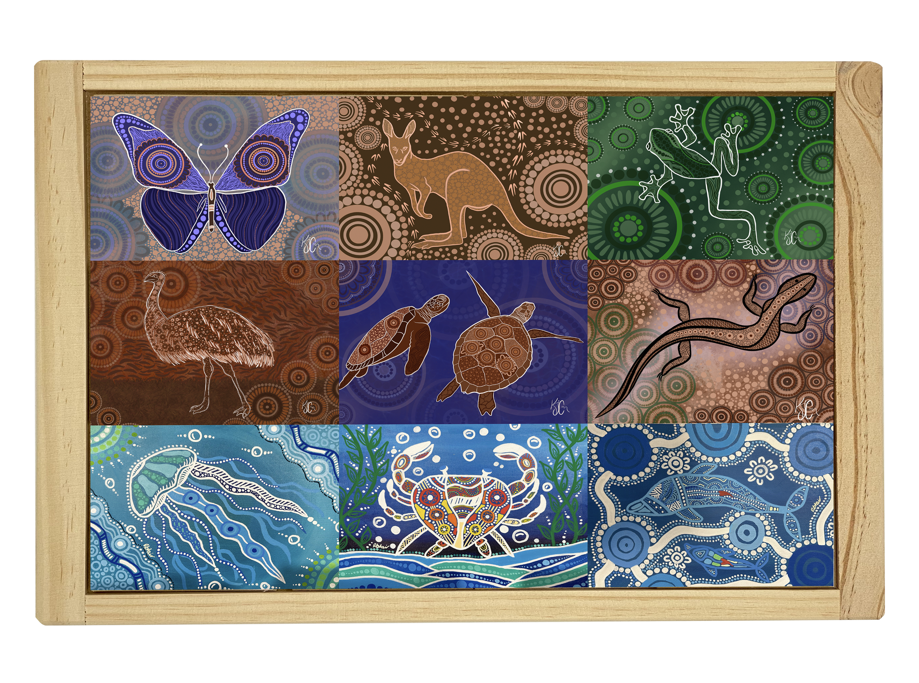 Aboriginal Art Animals Memory Game
