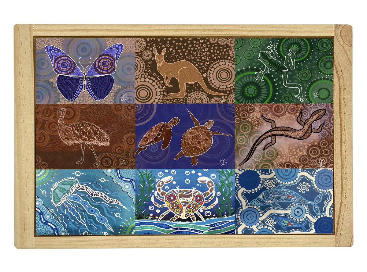 Aboriginal Art Animals Memory Game — alternative view