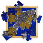 Aboriginal Art Barramundi Puzzle — puzzle pieces detail