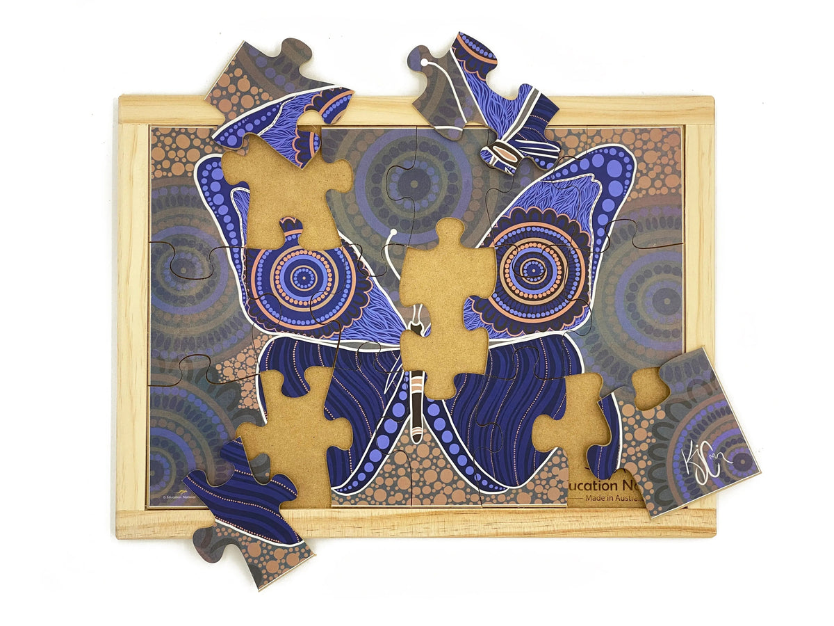 Aboriginal Art Butterfly Dreaming Puzzle — additional view