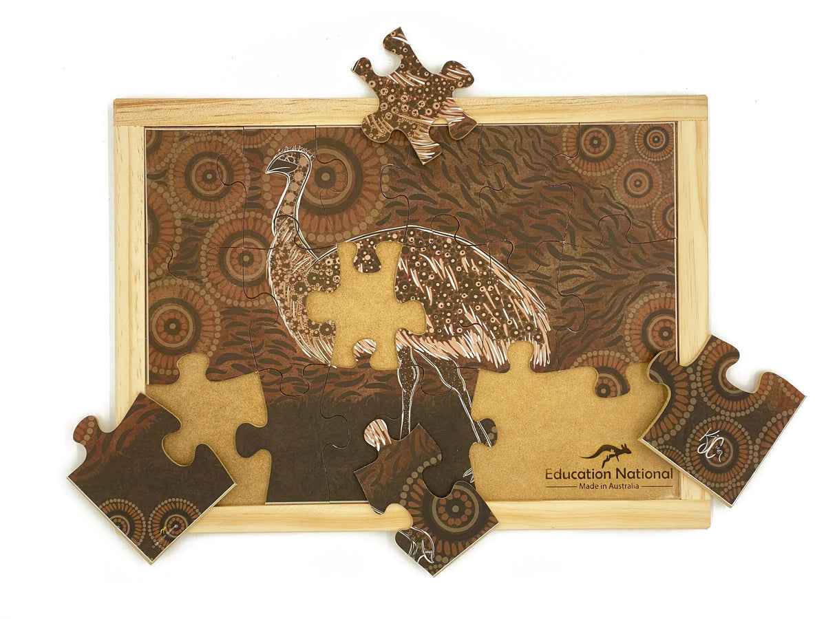 Aboriginal Art Emu Dreaming Puzzle — alternative view