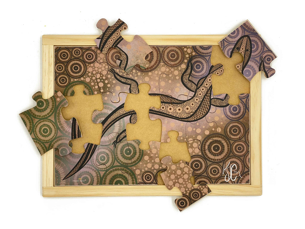Aboriginal Art Goanna Dreaming Puzzle — alternative view