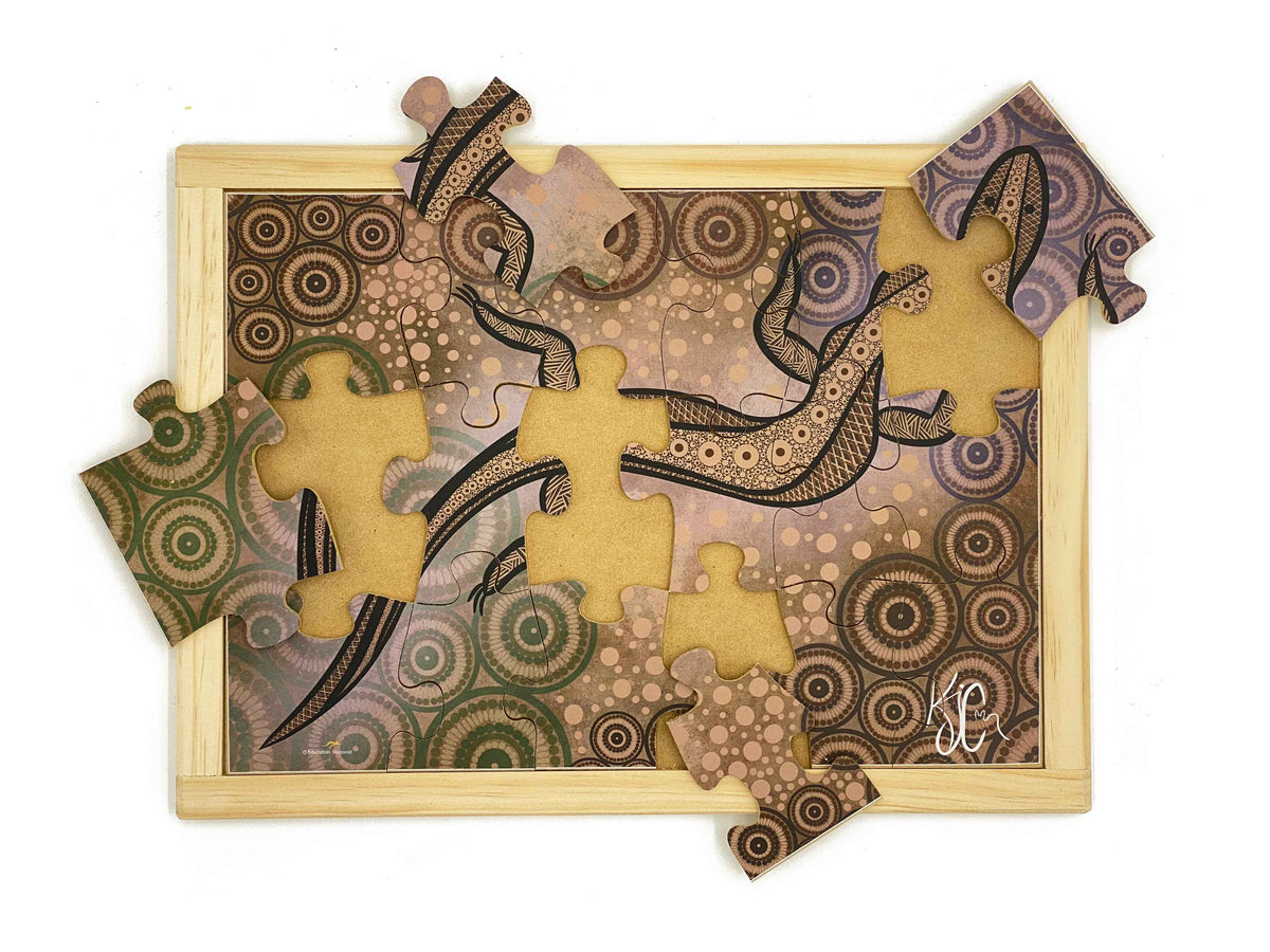 Aboriginal Art Goanna Dreaming Puzzle — alternative view