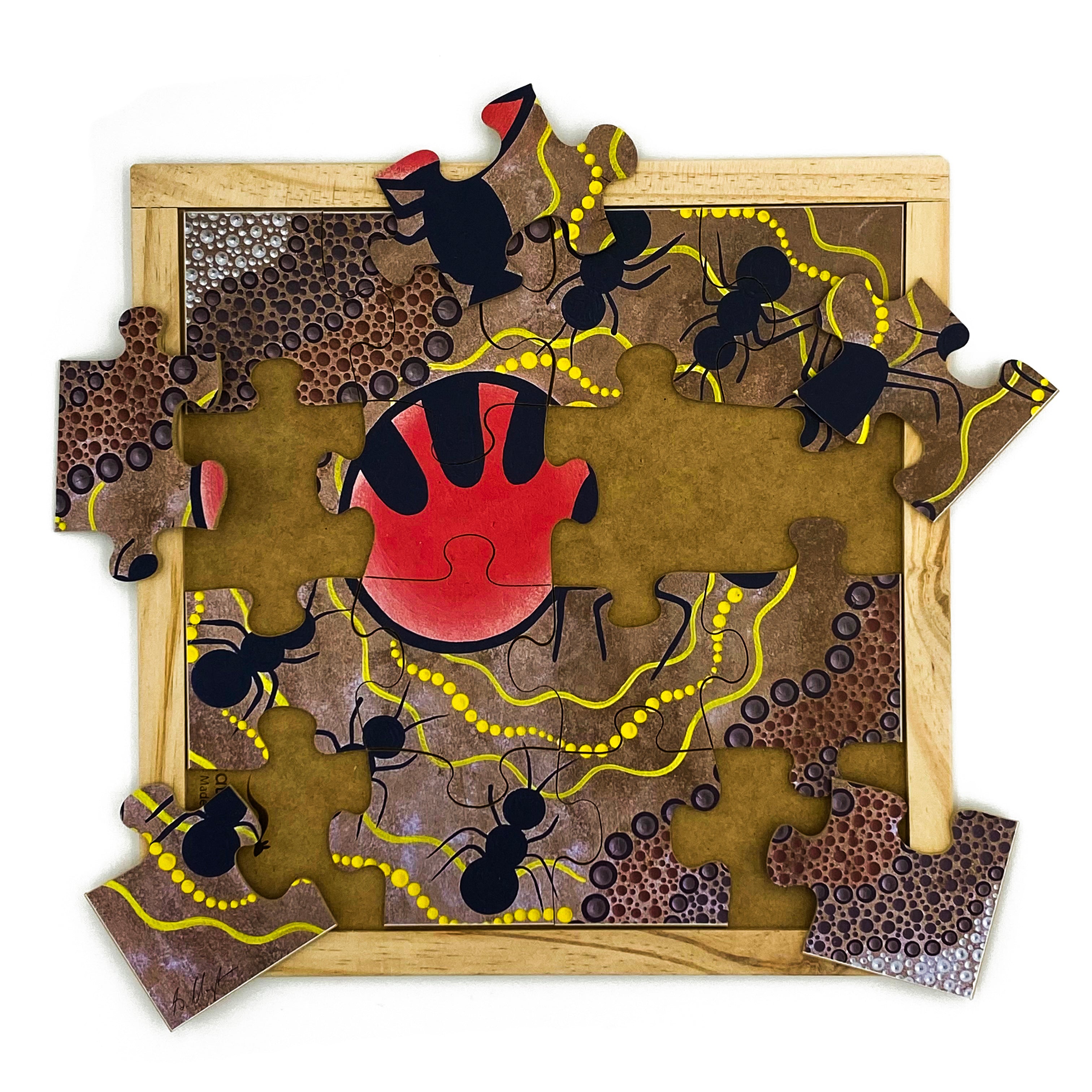 Aboriginal Art Bush Tucker Puzzle Set of 4