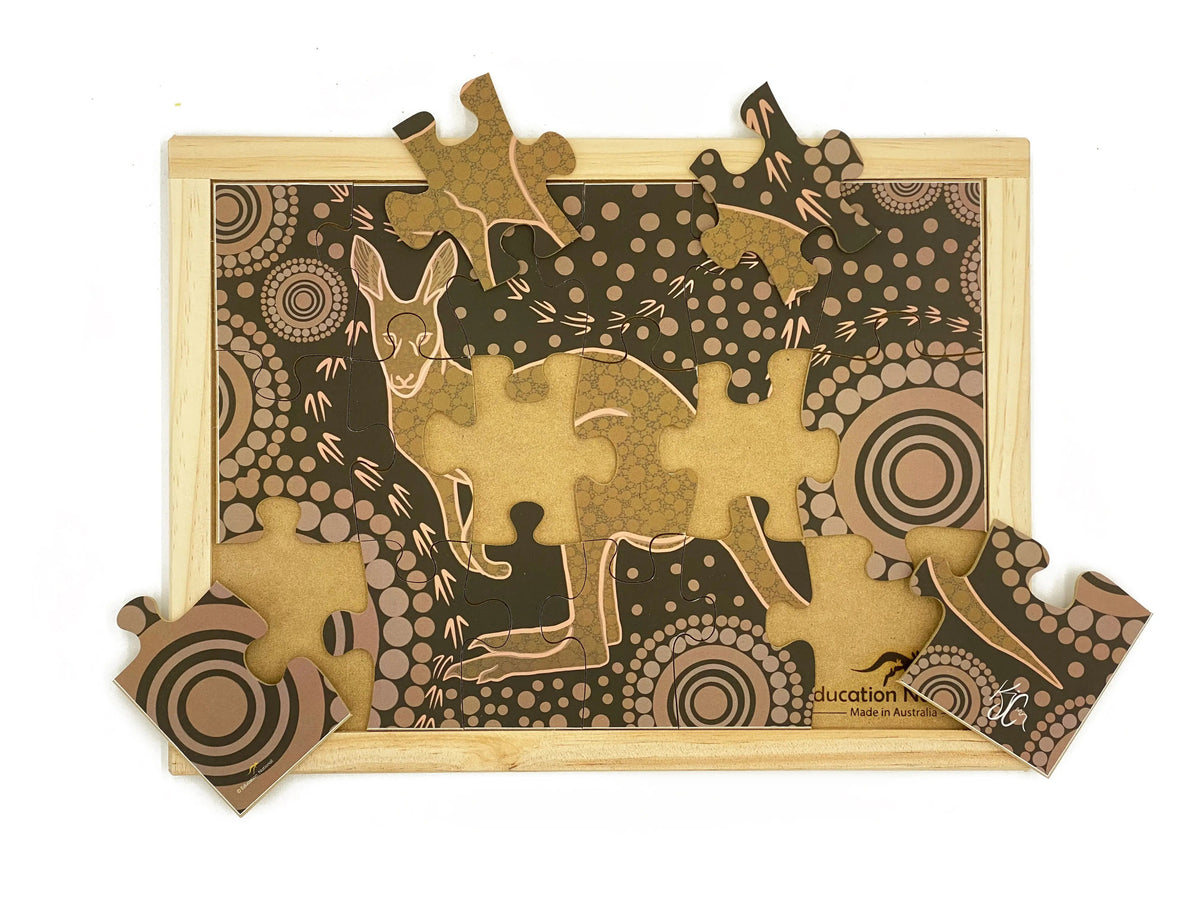 Aboriginal Art Kangaroo Dreaming Puzzle — alternative view