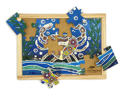 Aboriginal Art Sea Creatures Dreaming Puzzle Set — alternative view