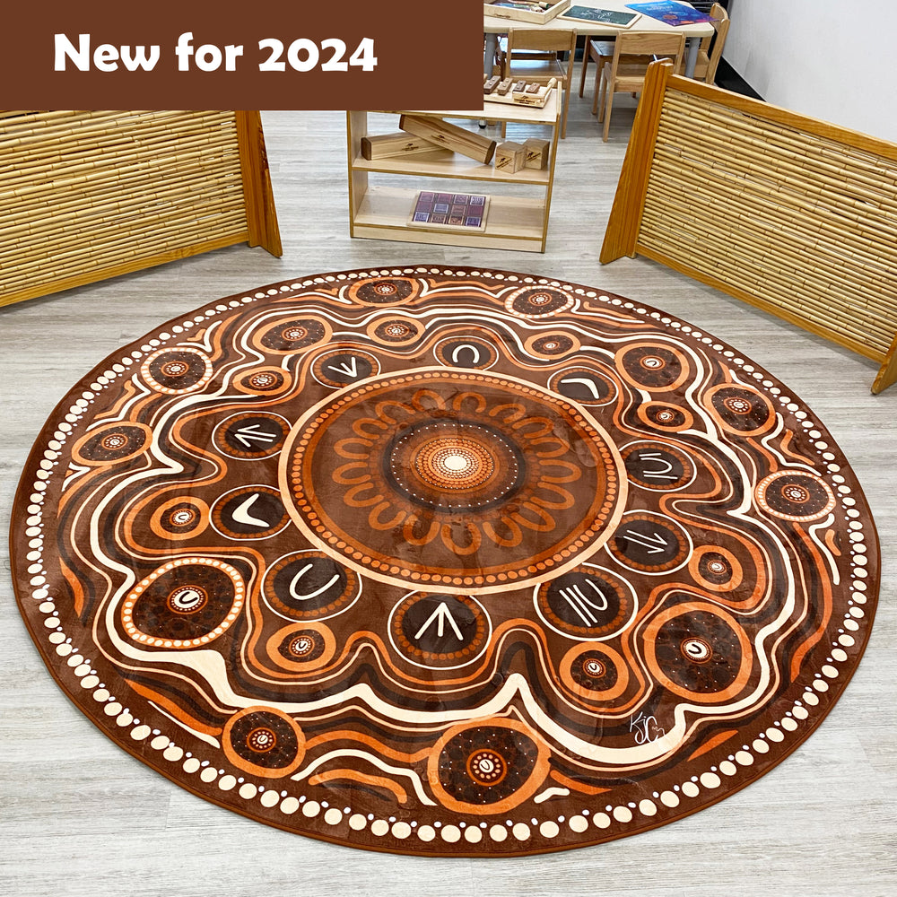 Aboriginal Art Yarning Circle Classroom Rug Indigenous Resources
