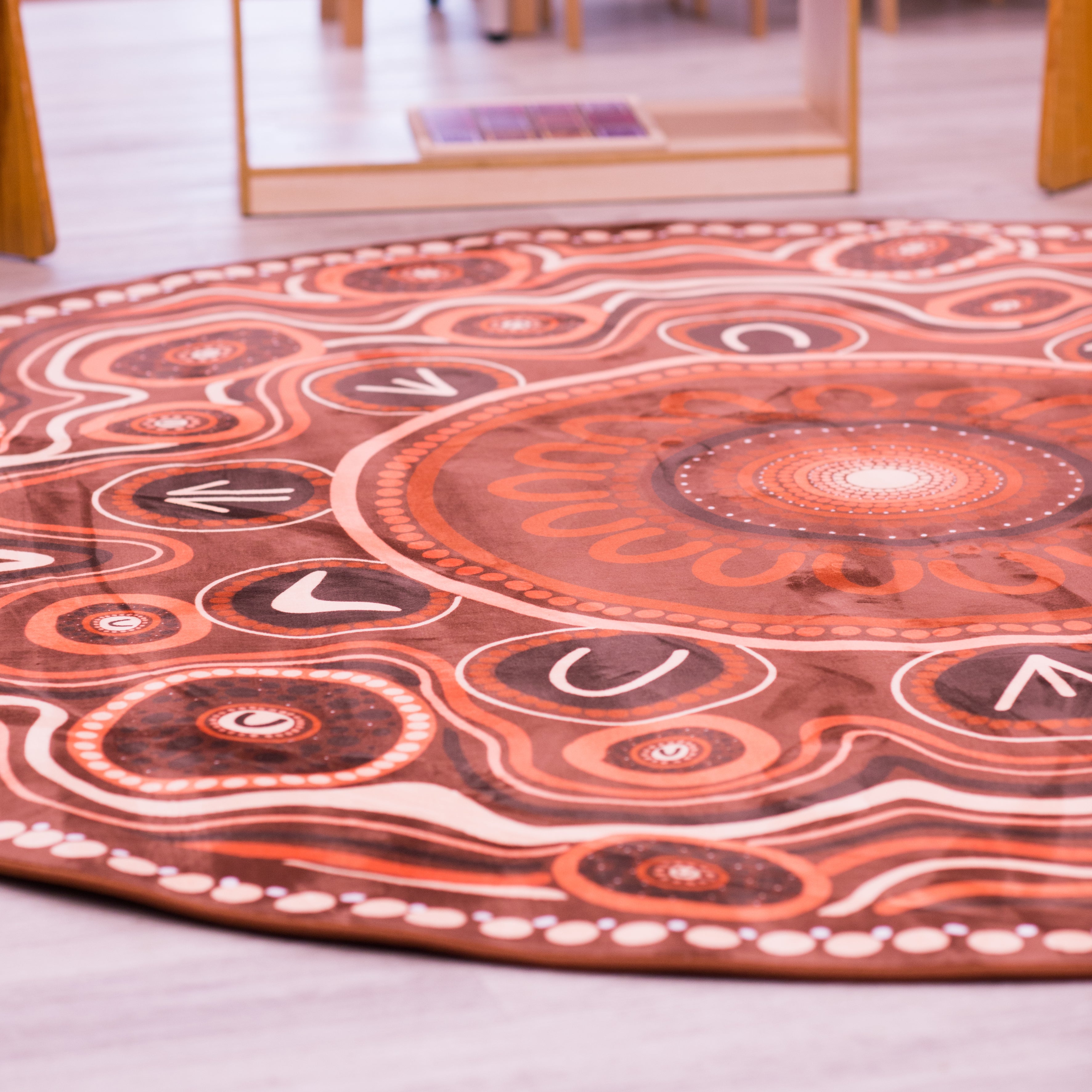 Aboriginal Art Yarning Circle Rug