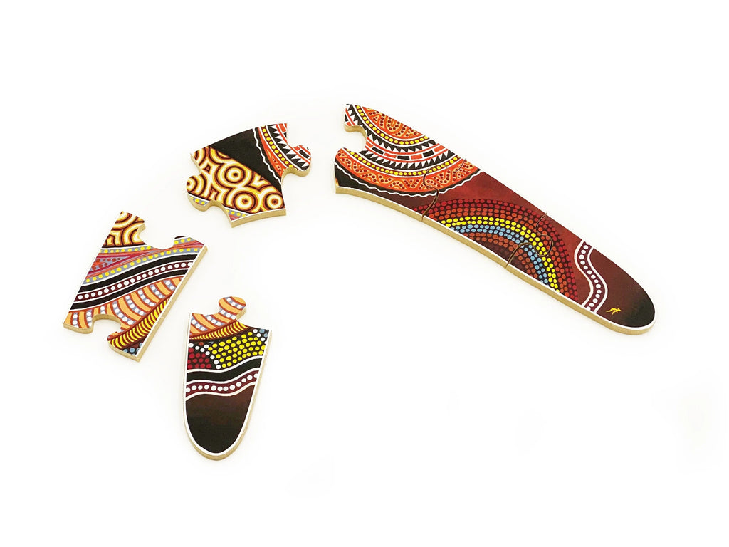 Aboriginal Boomerang Floor Puzzle — alternative view