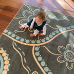 Aboriginal Eucalyptus Rug — detail view