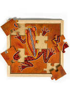 Aboriginal Frog Square Puzzle — alternative view