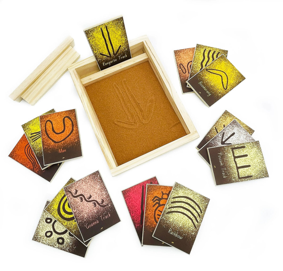 Aboriginal Symbols Sand Drawing Game — Australian-made Indigenous sand tracing game for early learning
