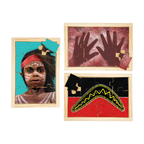 Aboriginal Traditions Puzzle Set — hand-painted wooden Indigenous jigsaw puzzles, Australian-made
