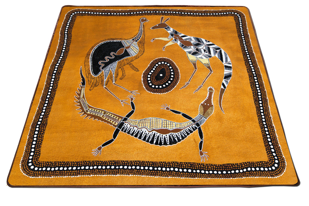 Set of 3 Indigenous Classroom Rugs — Animals around the Billabong rug included in set