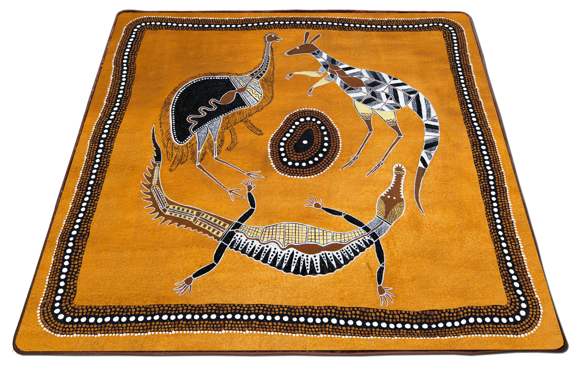 Set of 3 Indigenous Classroom Rugs — Animals around the Billabong rug included in set