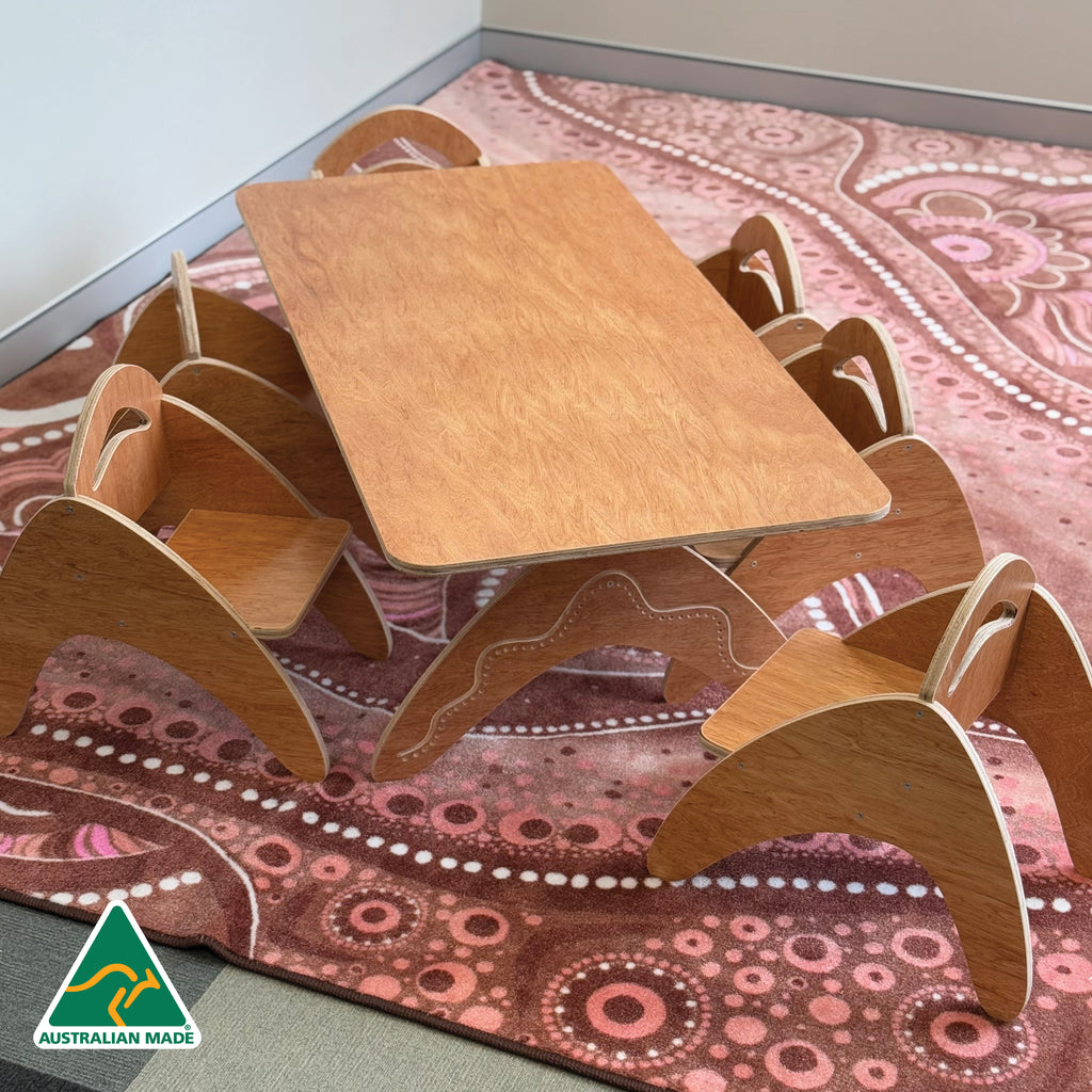Boomerang Classroom Table — detail view