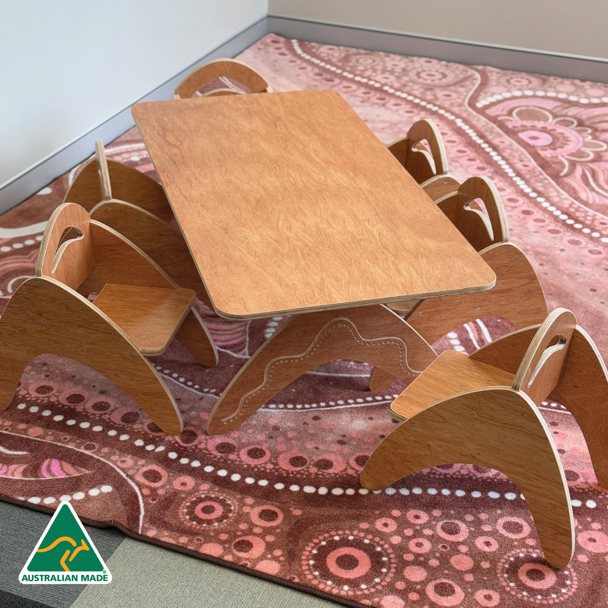 Boomerang Classroom Table — detail view
