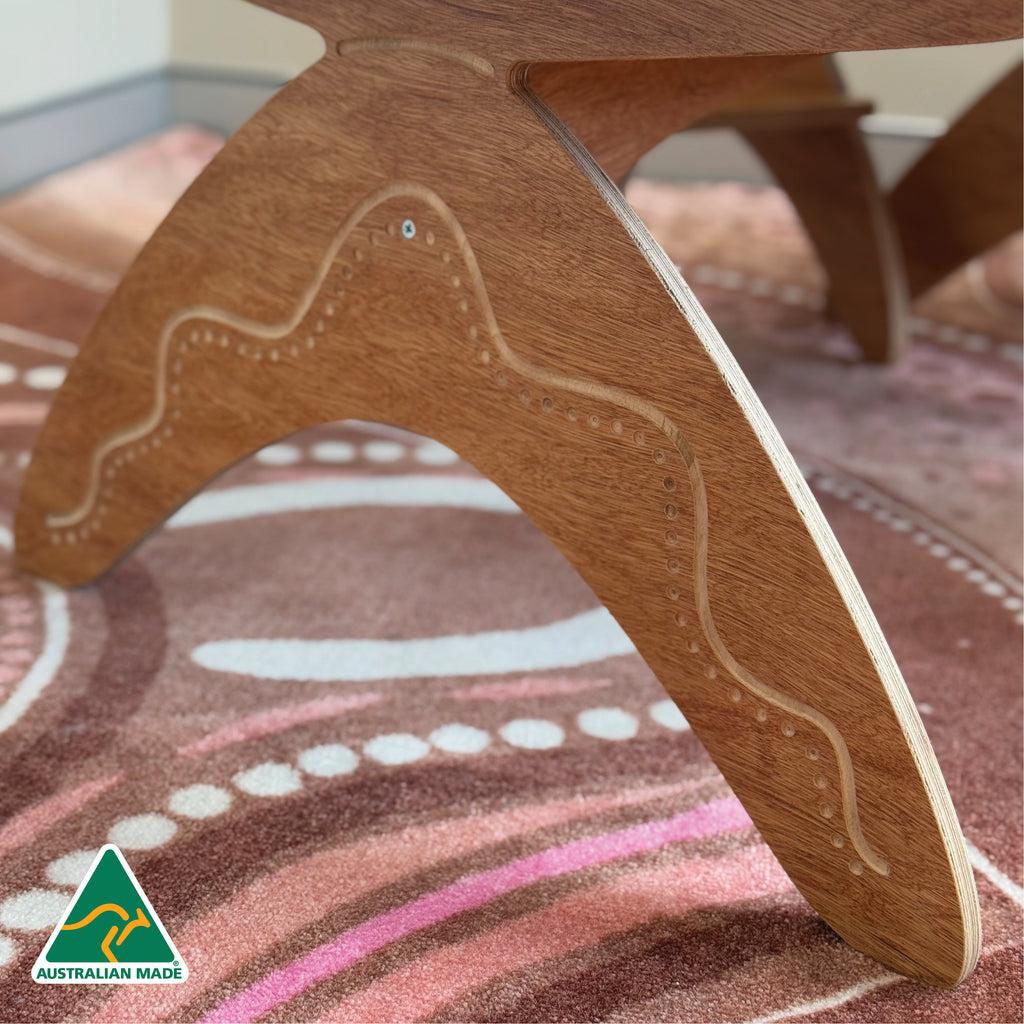 Boomerang Classroom Table — pattern detail