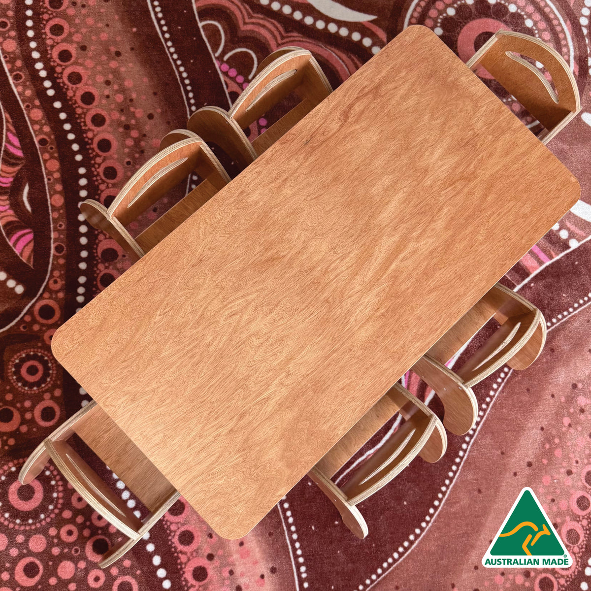 Boomerang Classroom Table — scale reference