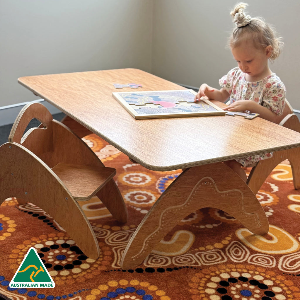 Boomerang Classroom Table — authentic Aboriginal & Torres Strait Islander classroom resource