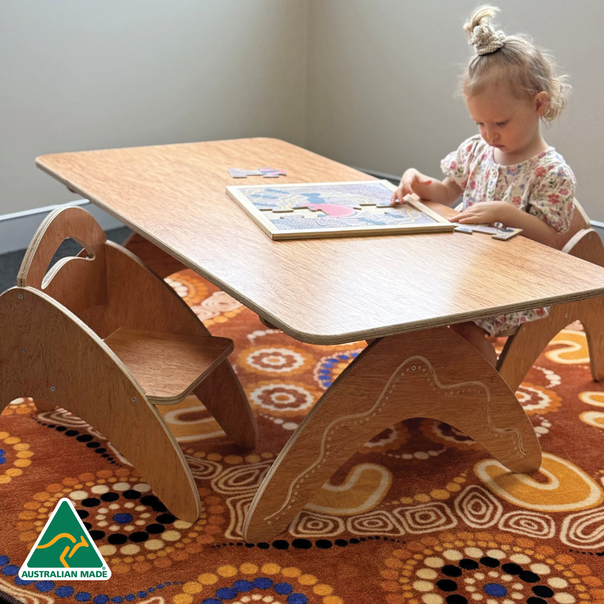 Boomerang Classroom Table — authentic Aboriginal & Torres Strait Islander classroom resource