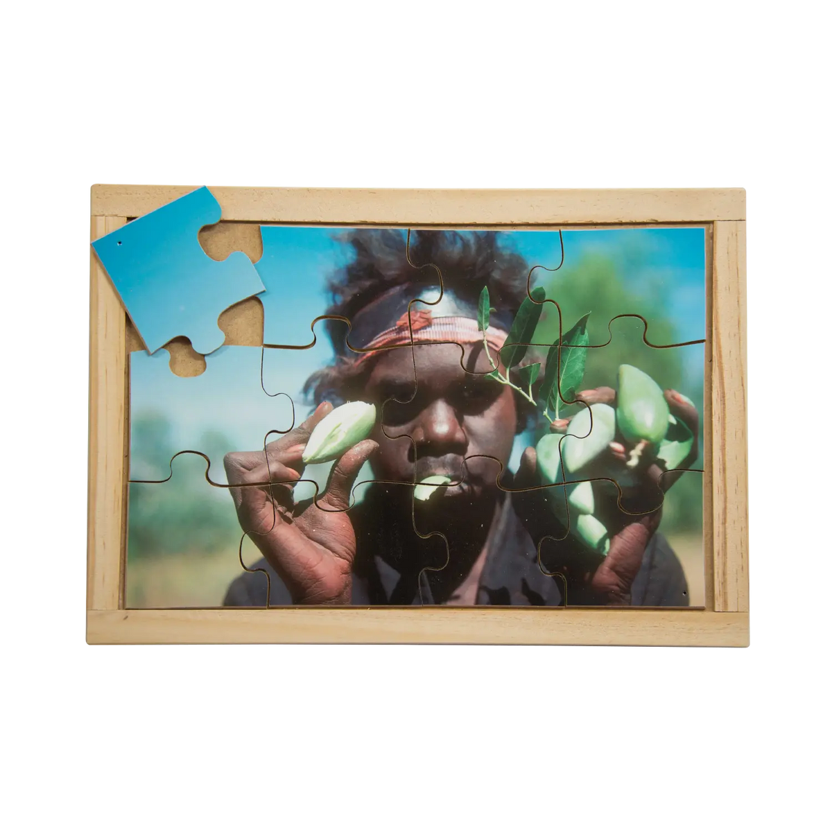 Bush Bananas Puzzle — hand-painted wooden Indigenous jigsaw puzzle — Australian-made early learning, ages 3+