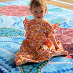 Turtles Dreaming Indigenous Rug — in classroom use