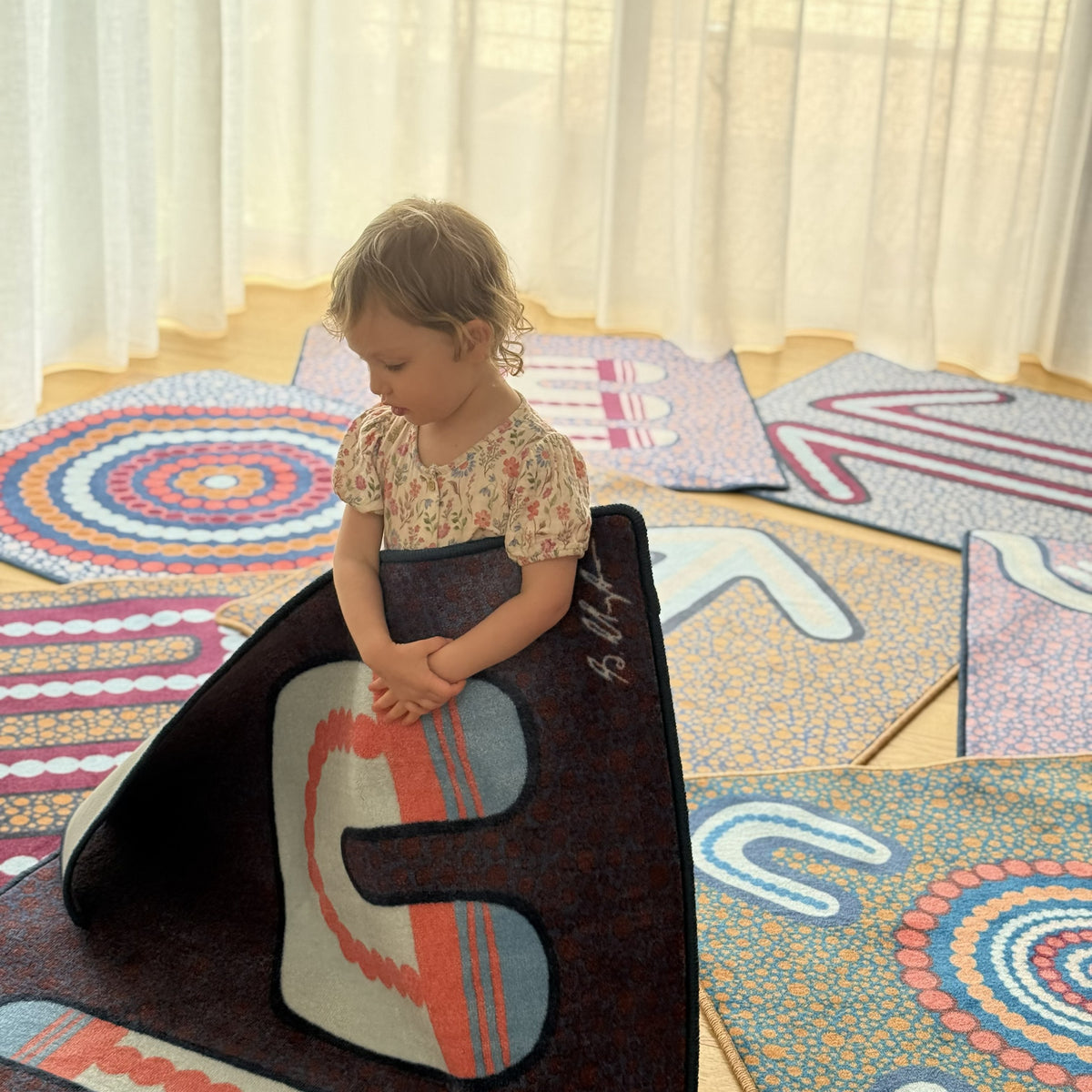Indigenous Symbols Rug Squares — packaging view