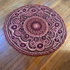 Yarning Circle Cotton Throw — detail view