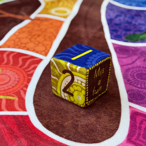 Serpents and Sticks Rug Game with soft Dice — main view