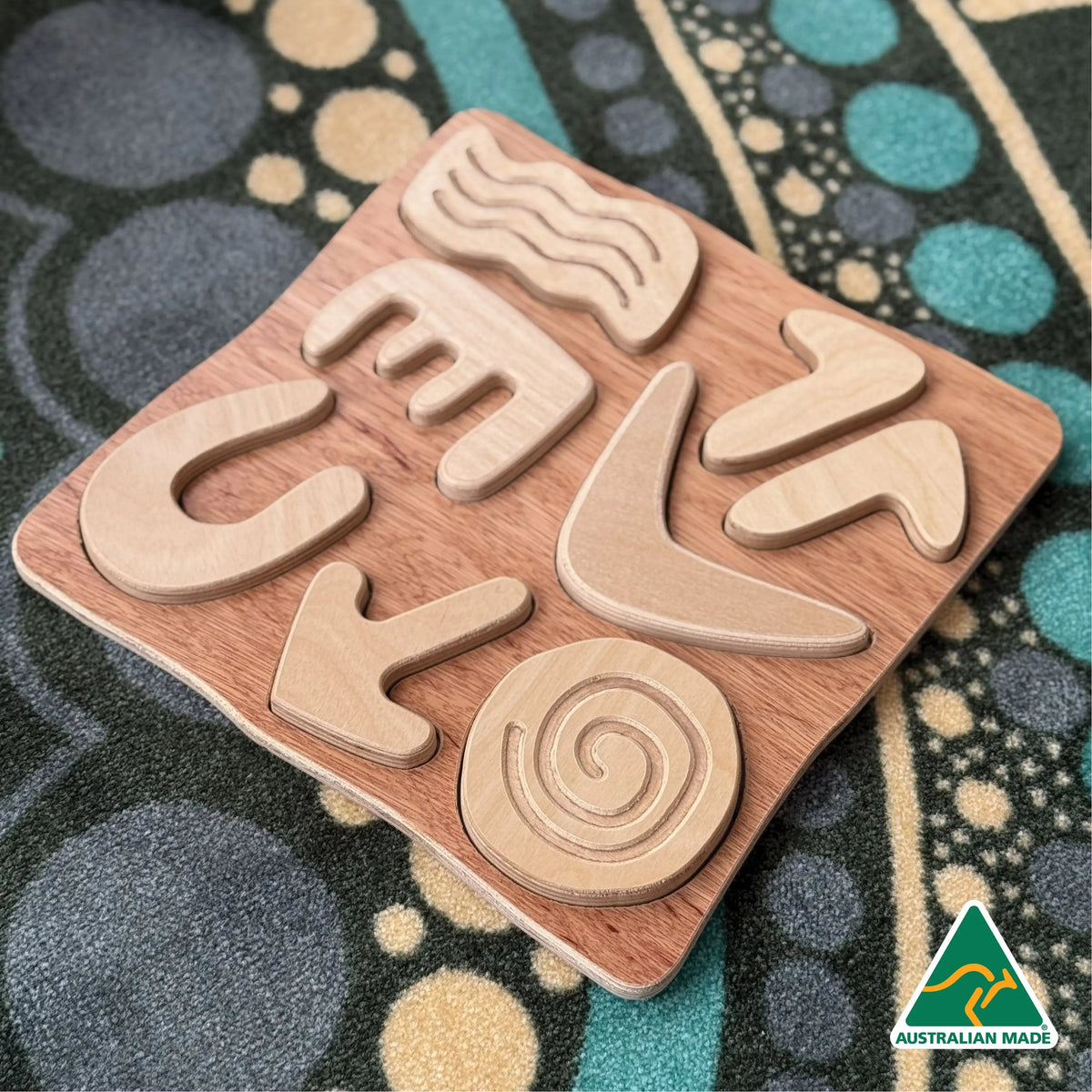 Aboriginal Symbols Toddler Puzzle — alternative view of toddler puzzle
