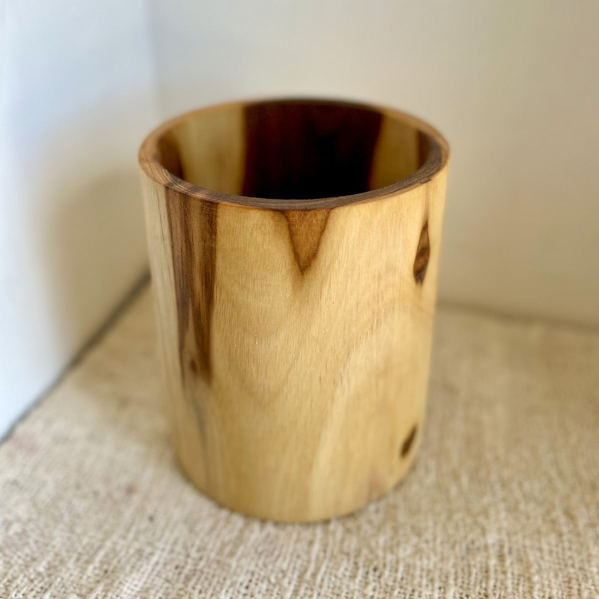 Large Wooden Utensil Holder — authentic Aboriginal & Torres Strait Islander classroom resource