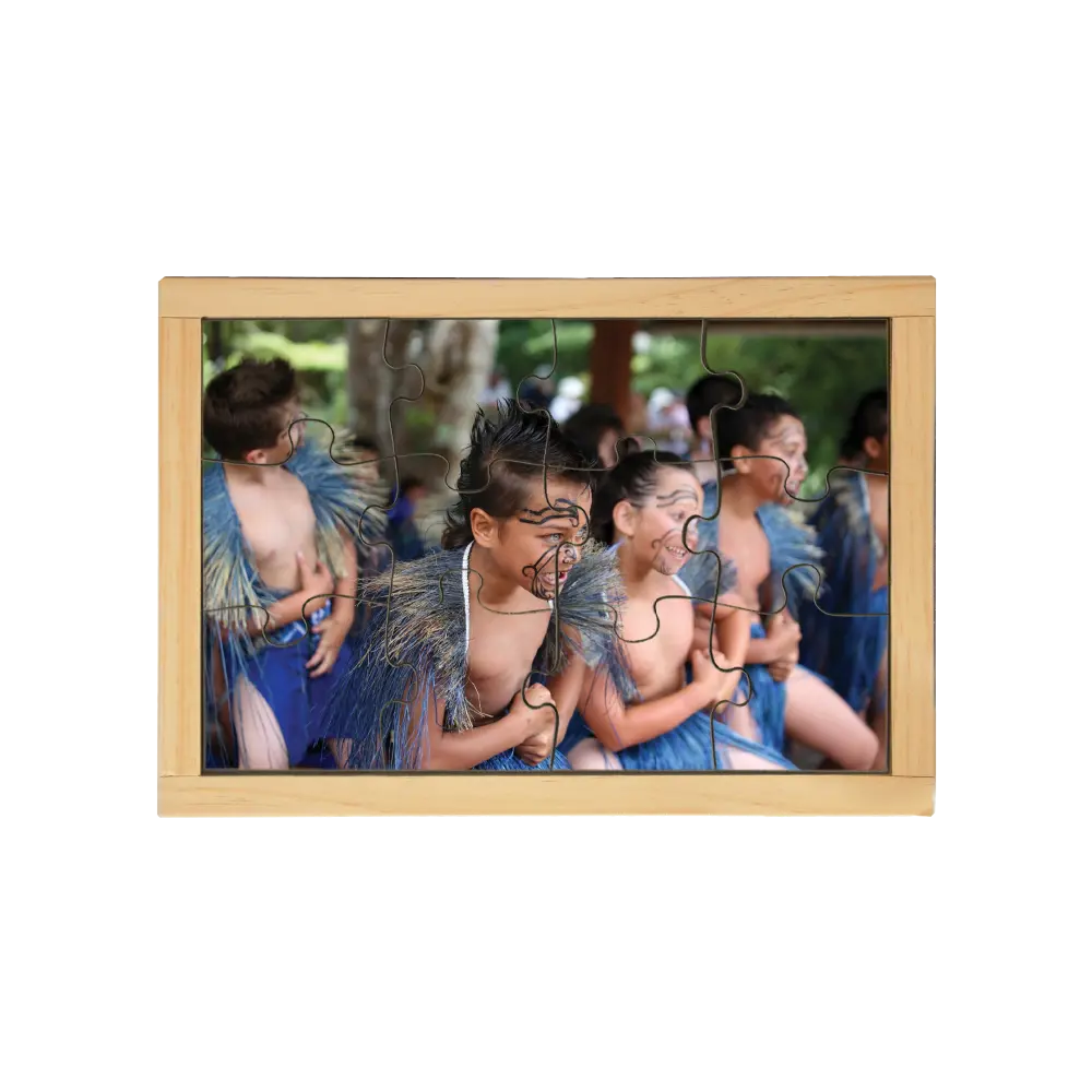 Maori Kids Puzzle — hand-painted wooden jigsaw puzzle — Australian-made multicultural early learning resource