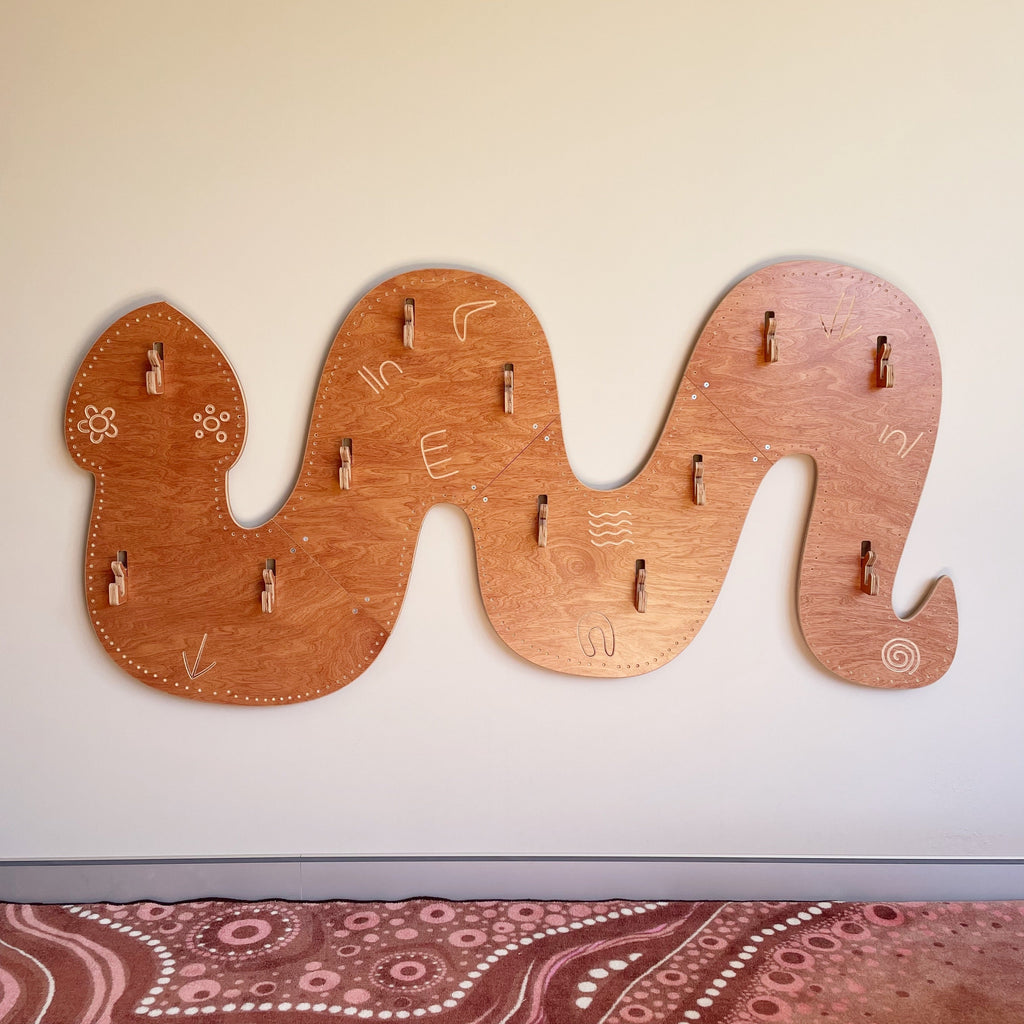 Wall Serpent Bag and Hat Hanger — close-up of design