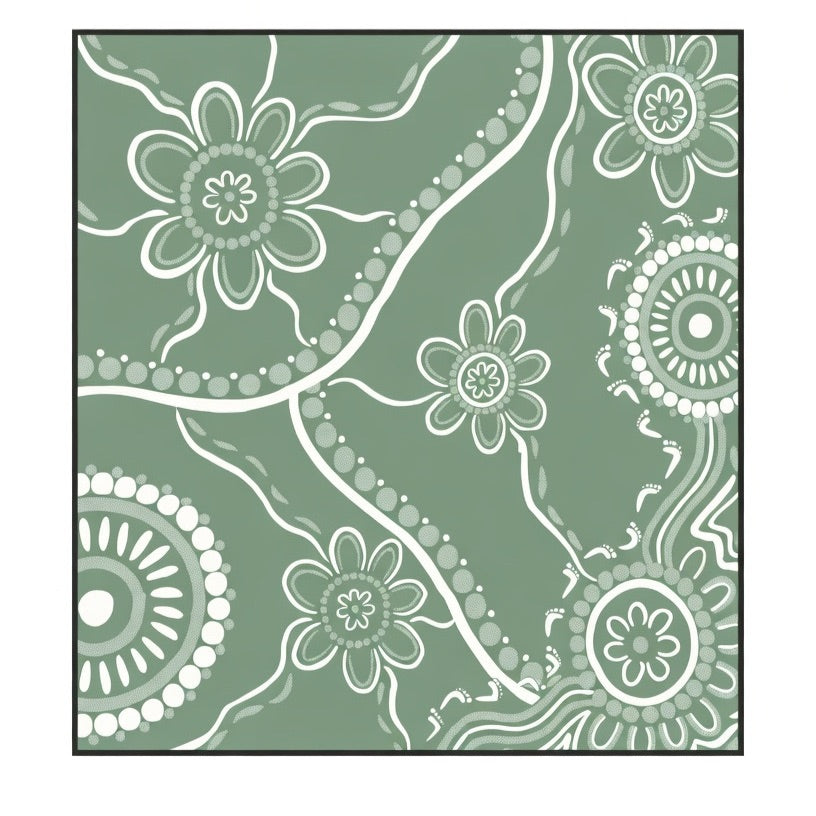 Indigenous Eucalyptus Outdoor Mat — in classroom use