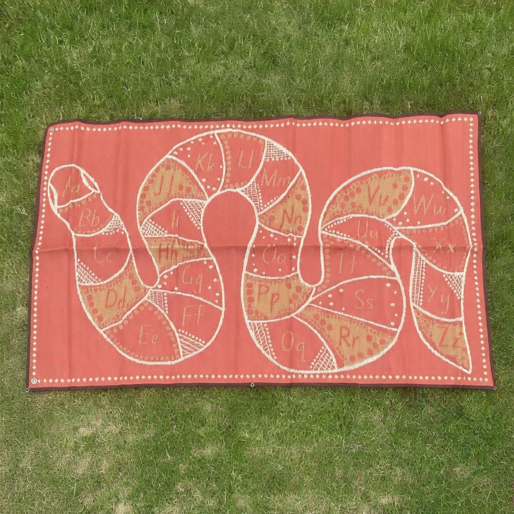 Rainbow Serpent Alphabet Outdoor Mat — main view