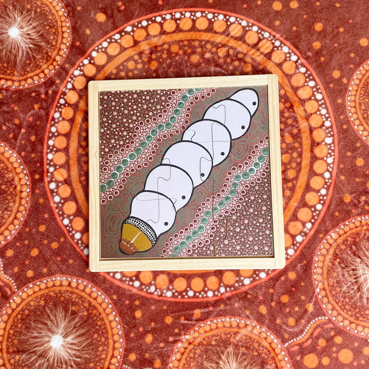 Aboriginal Art Witchety Grub Puzzle — authentic Aboriginal & Torres Strait Islander classroom resource