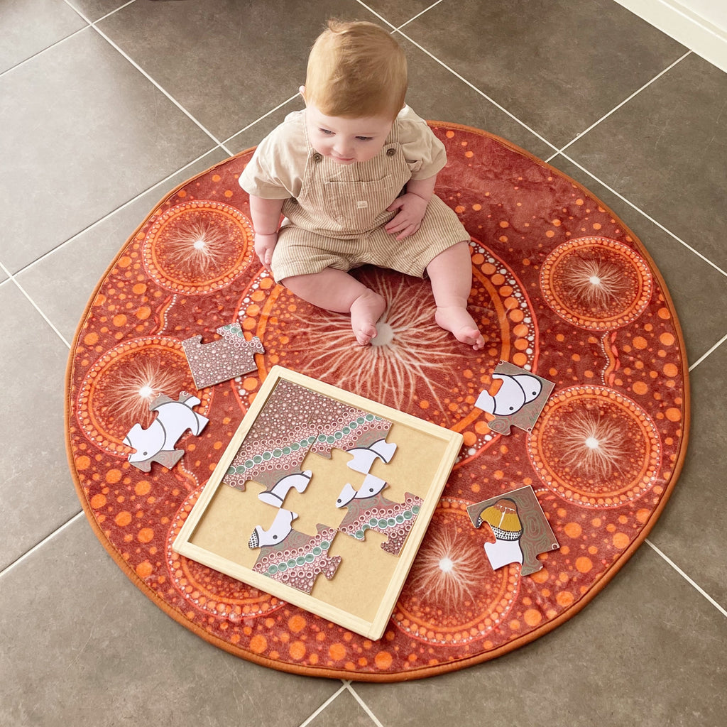 Aboriginal Art Witchety Grub Puzzle — main view